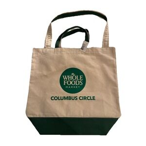 NWT Whole Foods New York Cty Columbus Circle Exclusive Cotton Tote Bag Green USA